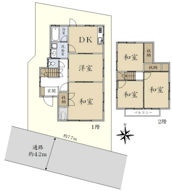 府中市分梅町2丁目 一戸建て貸家（分倍河原駅・S-3264）の間取り図