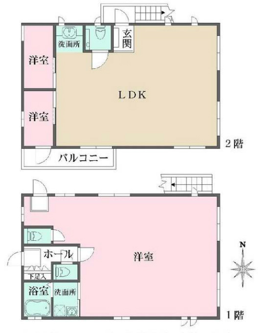 府中市清水が丘2丁目一戸建て貸家s-3271間取り