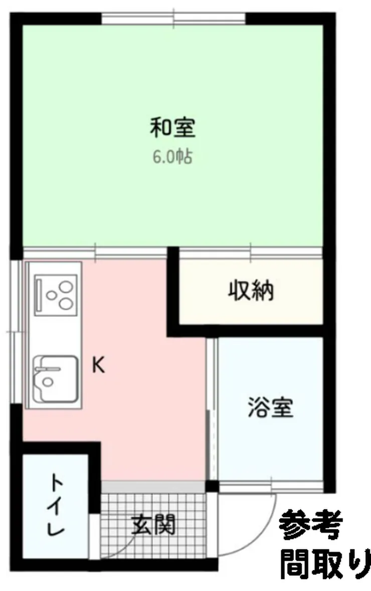 府中市小柳町1丁目の一棟売アパート（多磨霊園駅・S-3272）の間取り図