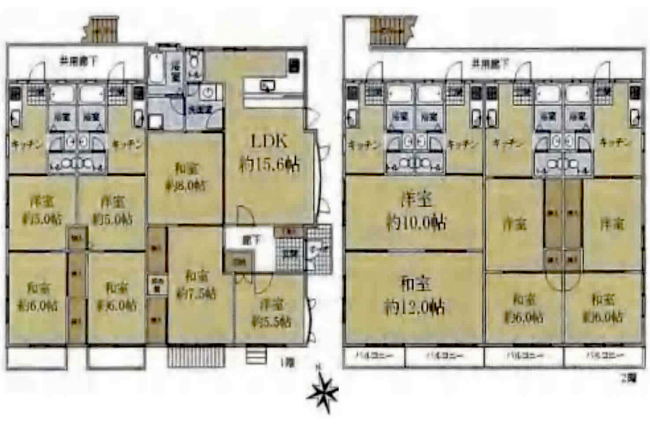 府中市若松町1丁目売りアパートs-3282間取り