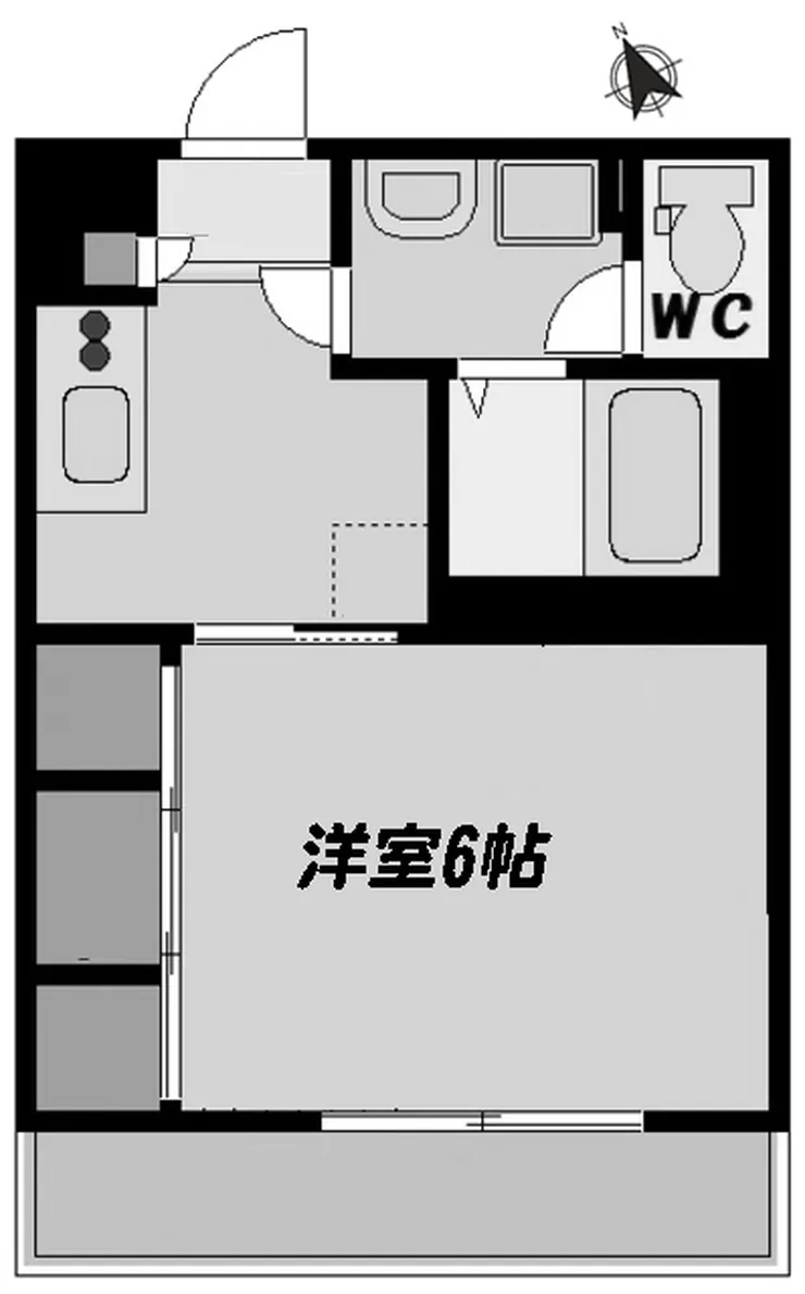 府中市住吉町1丁目の一棟売アパート（中河原駅・S-3306）の間取り図
