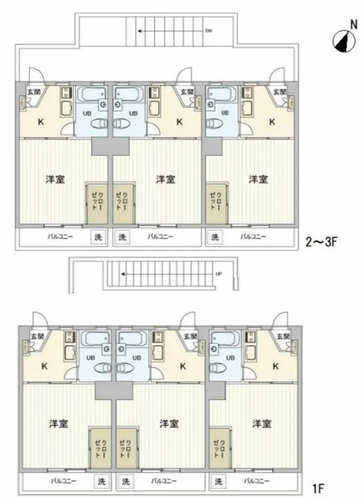 府中市是政5丁目の一棟売マンション（是政駅・S-3322）の間取り図