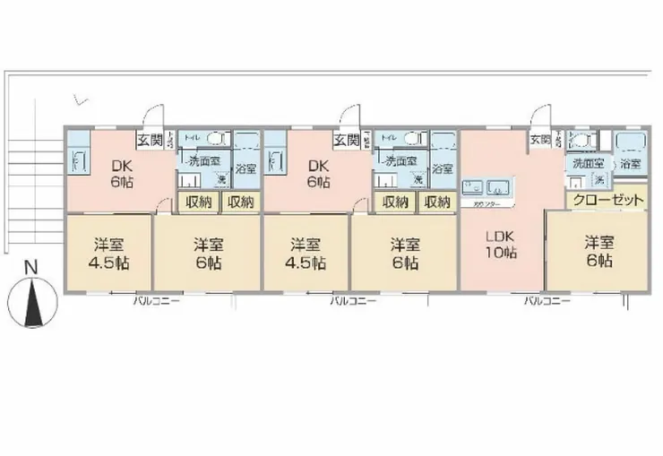 府中市紅葉丘1丁目の一棟売アパート（多磨駅・S-3324）の間取り図