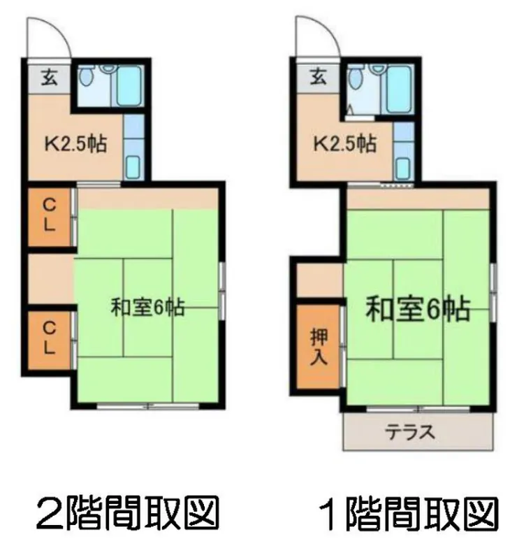 府中市小柳町4丁目の一棟売アパート（競艇場前駅・S-3329）の間取り図