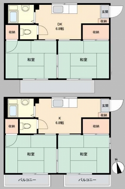 府中市若松町1丁目売りアパートs-3343間取り