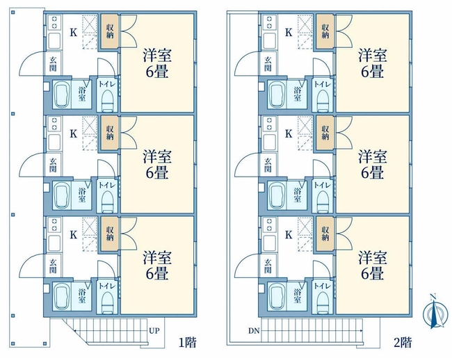 府中市美好町3丁目 一棟売アパート（分倍河原駅・S-3351）の間取り図