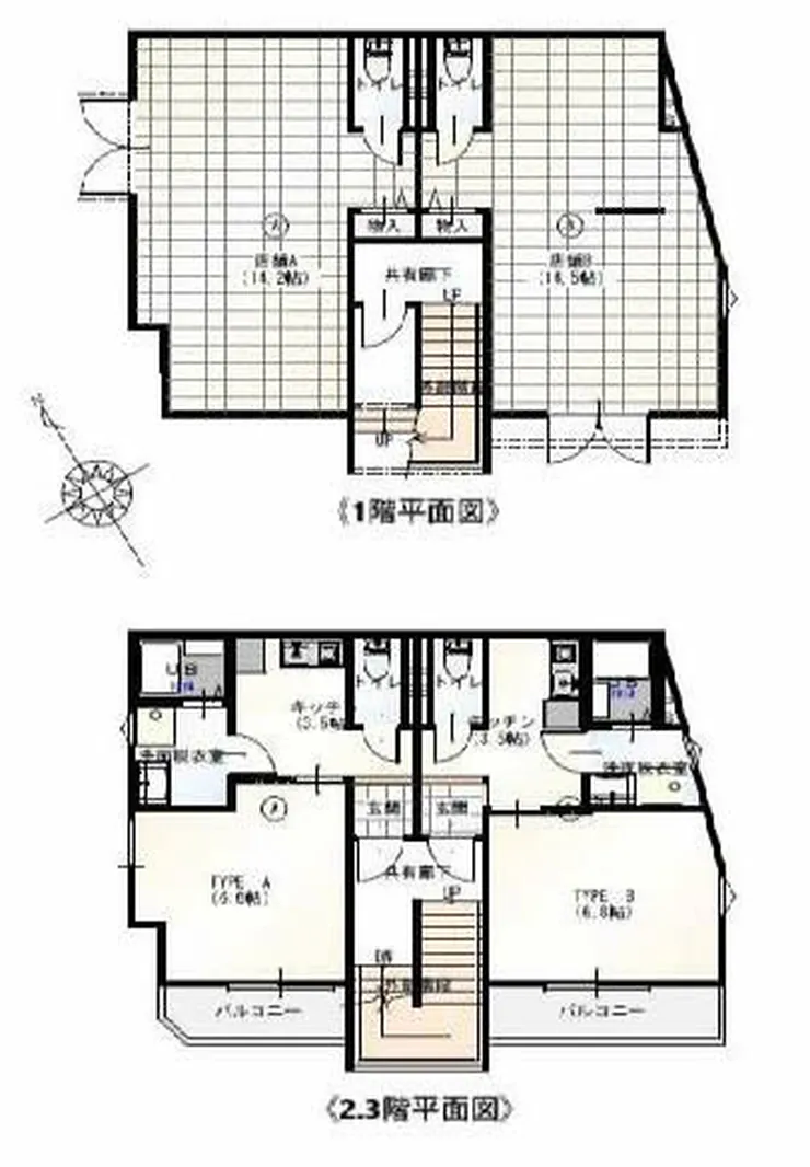 府中市朝日町2丁目の一棟売アパート（多磨駅・S-3352）の間取り図