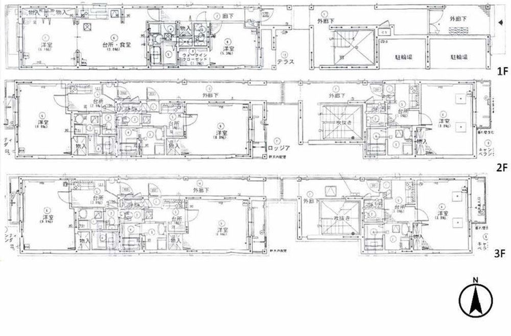 府中市宮西町5丁目 一棟売マンション（府中駅・S-3370）の間取り図