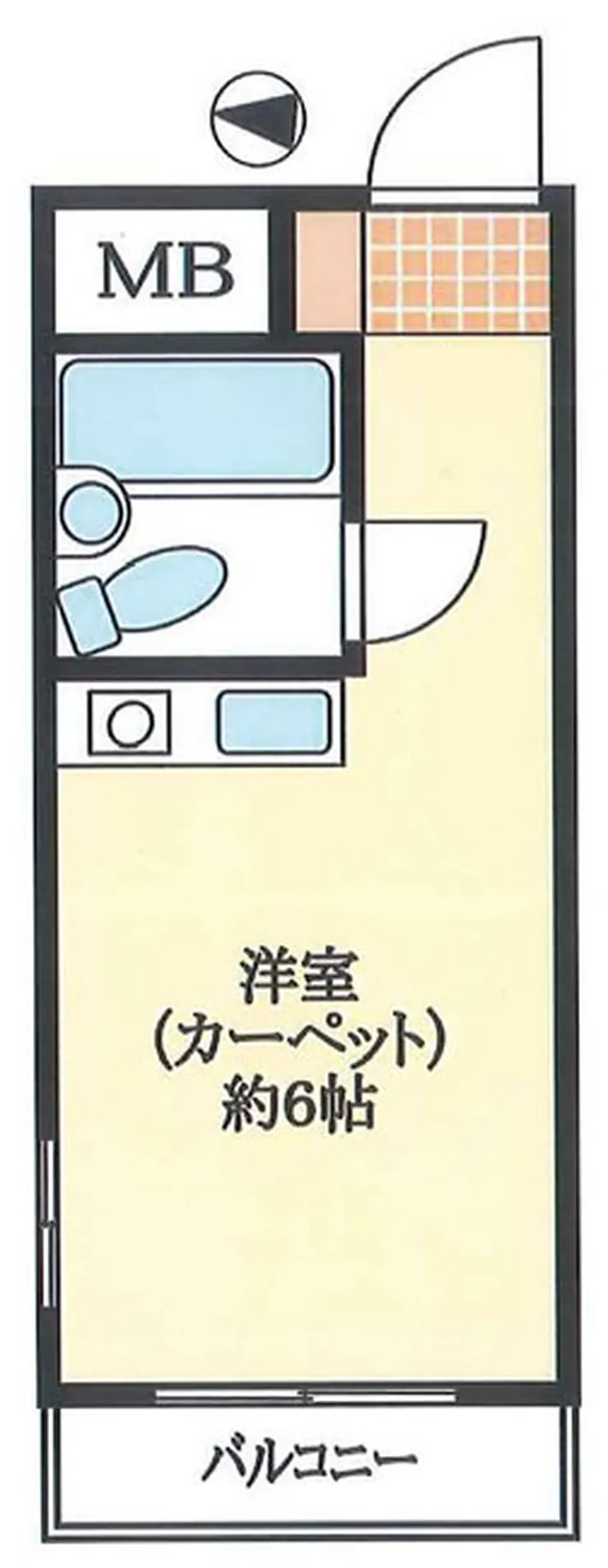 タウンシップ府中（東府中駅・T1-10）の間取り図