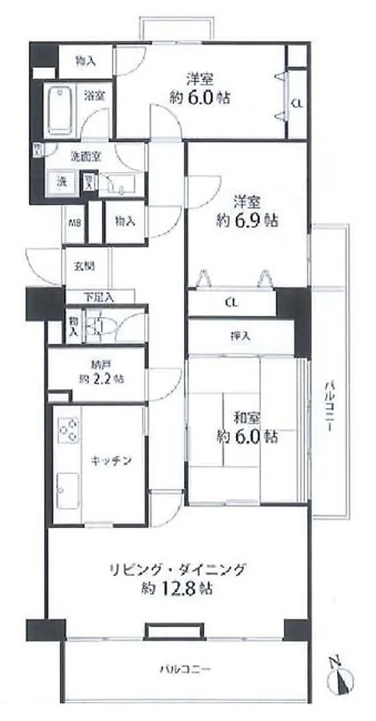 T’ｓ　garden府中（T3-1085）の間取り図
