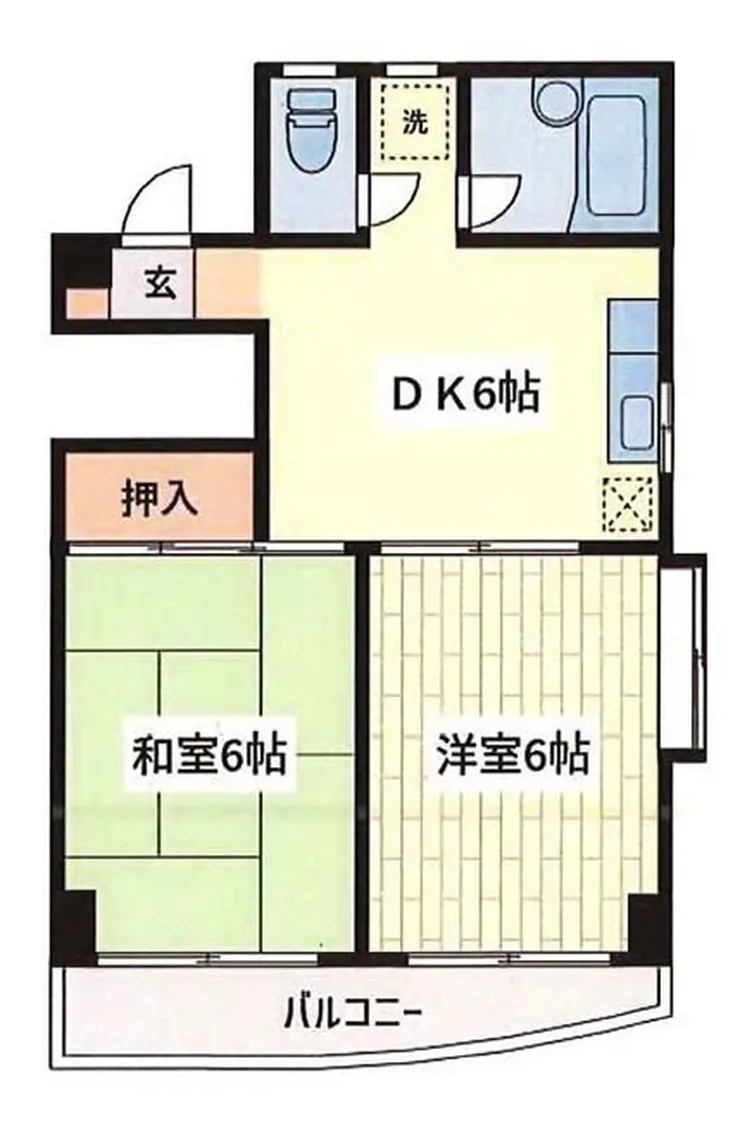 ウィズ府中レジデンス（分倍河原駅・T2-1086）の間取り図