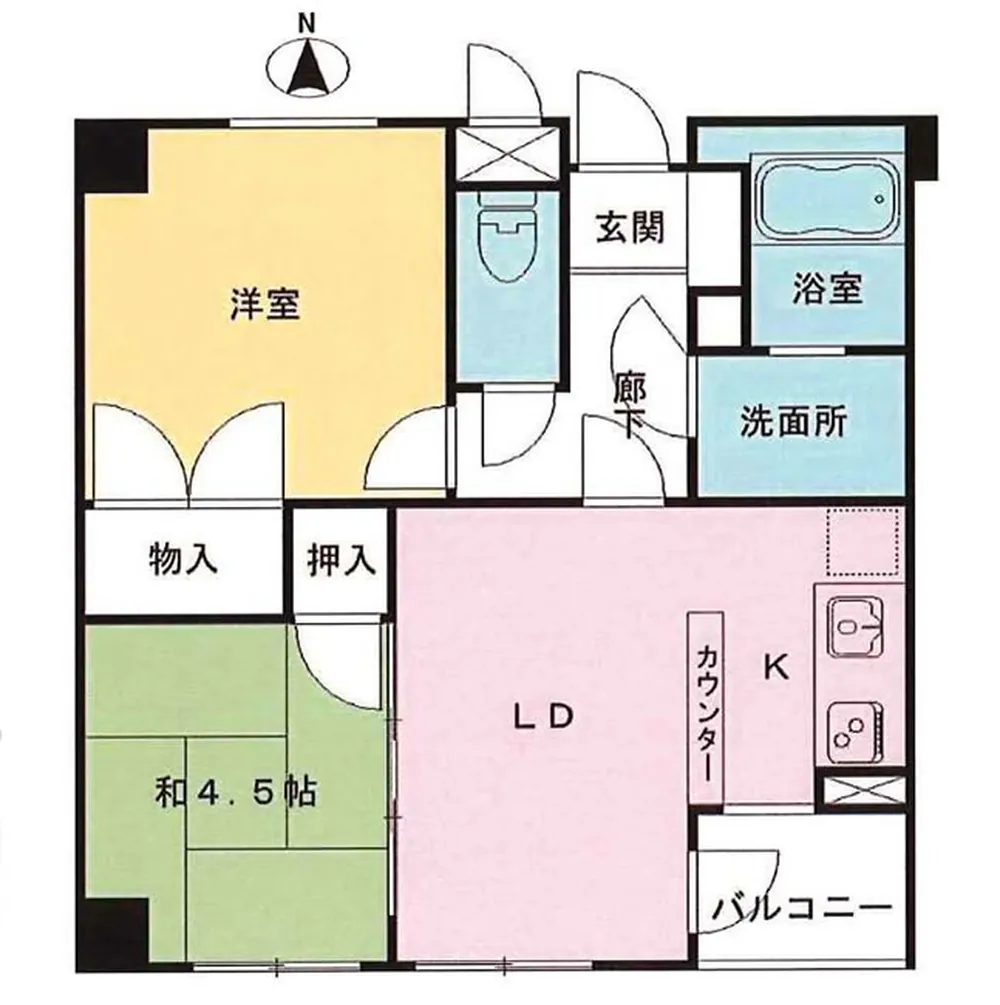 パティオＡＫＩ（府中駅・T2-1103）の間取り図