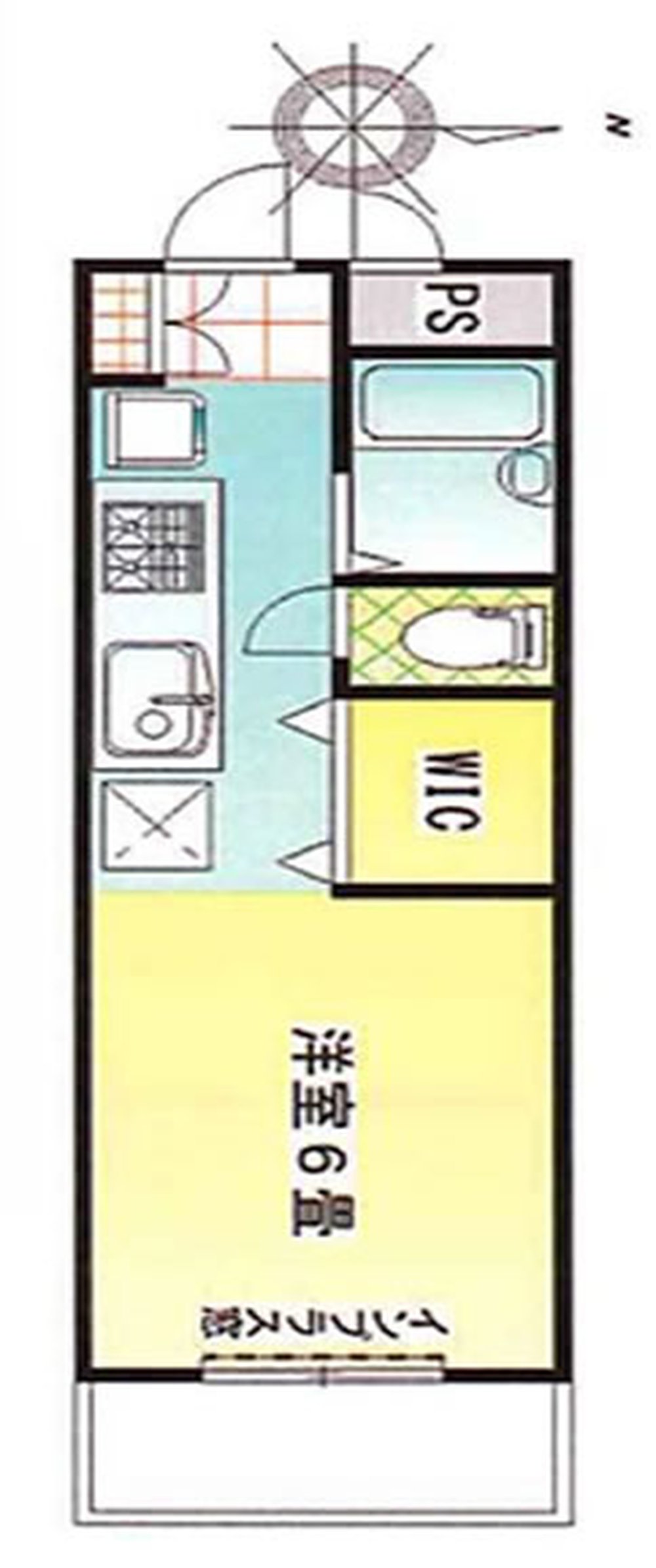 シーザーレジデンス東府中（T1-1108）の間取り図