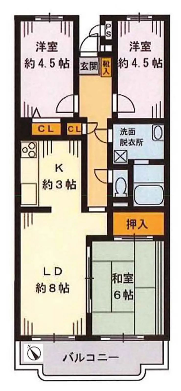 ヴェルドミール（紅葉丘3）（多磨駅・T3-1144）の間取り図