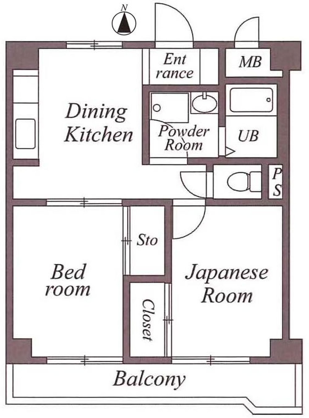 野原府中コーポ（T2-1168）の間取り図