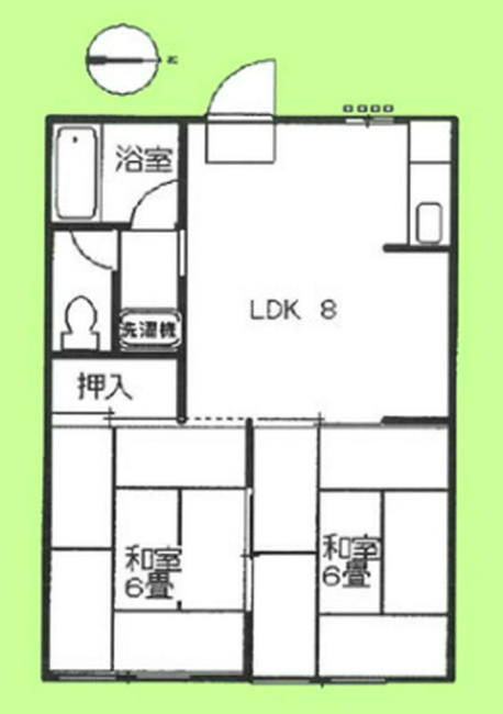 第2エコーハイツ（府中駅・T2-1354）の間取り図