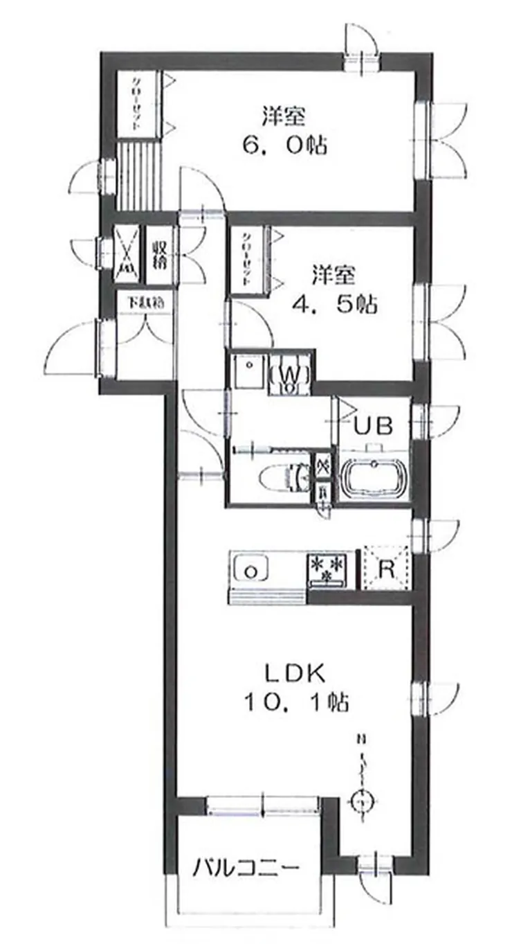 パークサイド8８（分倍河原駅・T2-1427）の間取り図