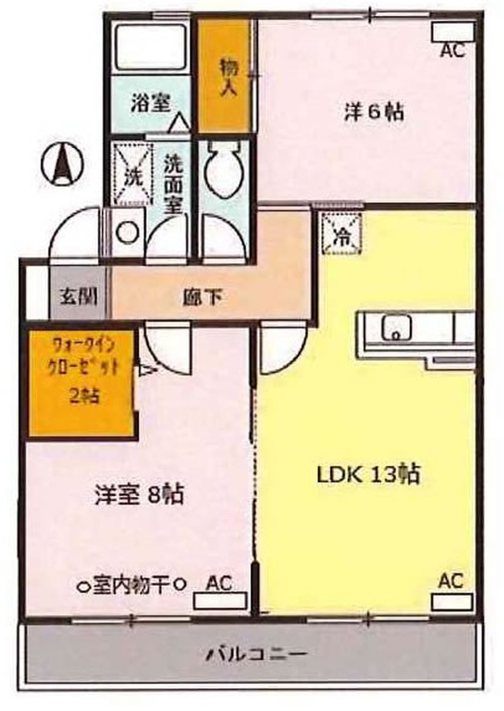 メゾン小柳（多磨霊園駅・T2-1439）の間取り図