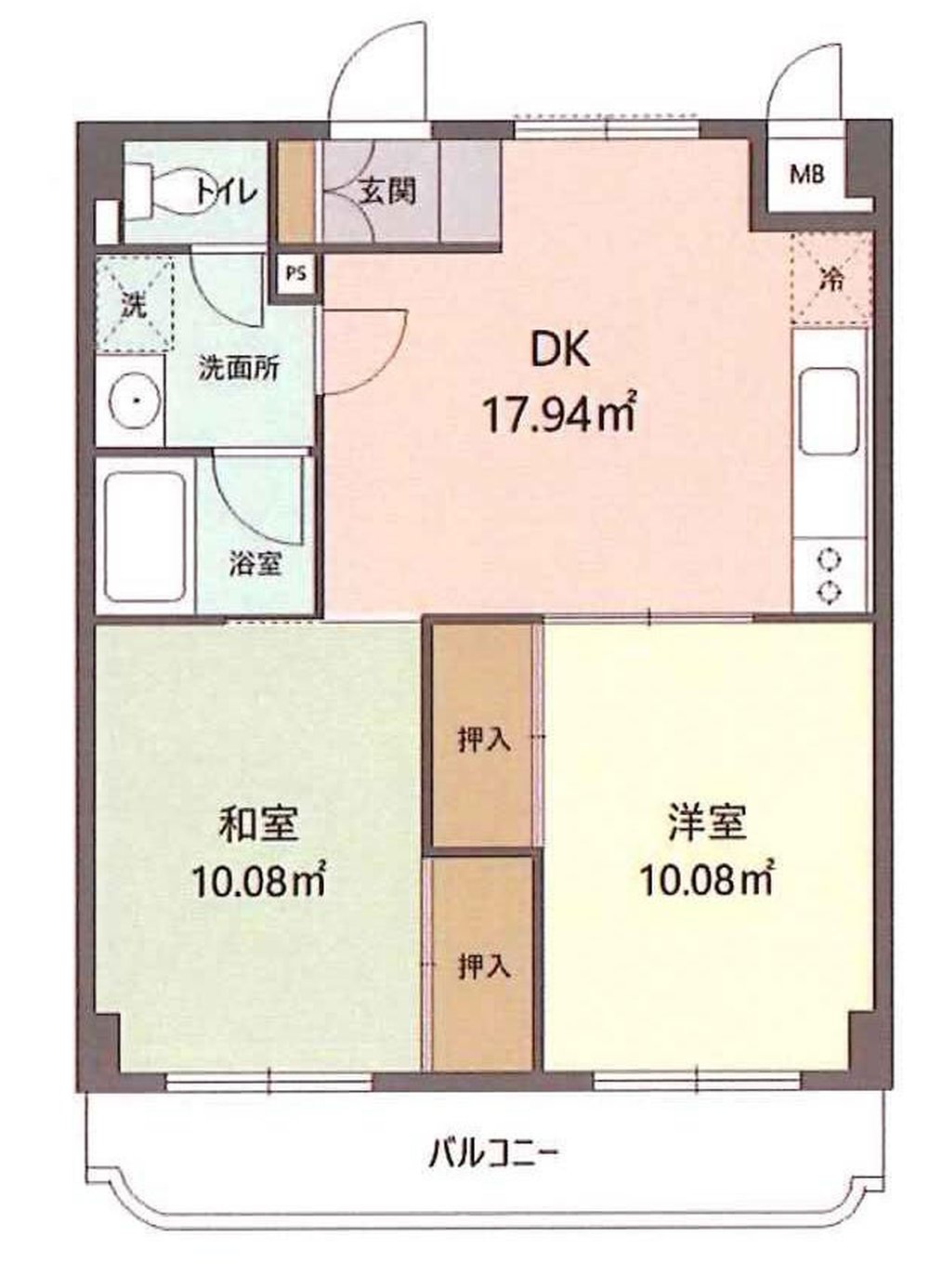 谷ハイツ（武蔵野台駅・T2-150）の間取り図