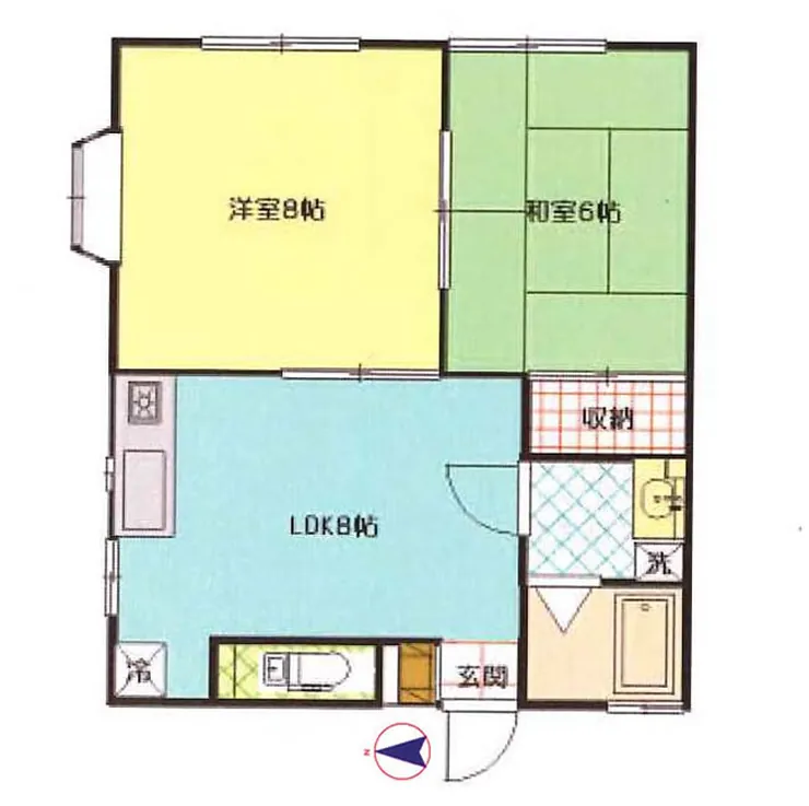 第2コーポフォレスト（分倍河原駅・T2-1592）の間取り図