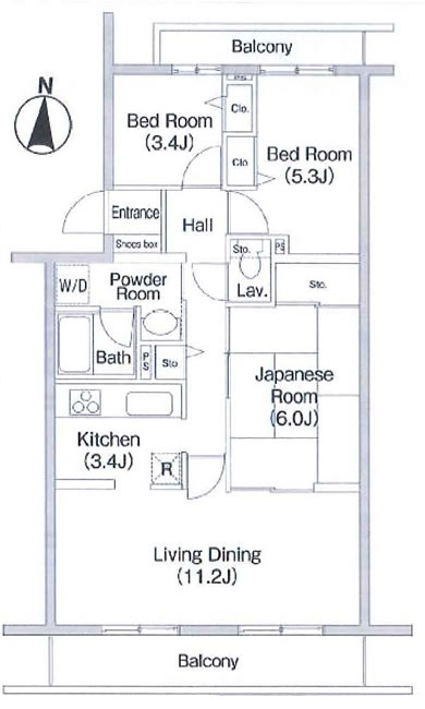 フィール天神町2号館の間取り