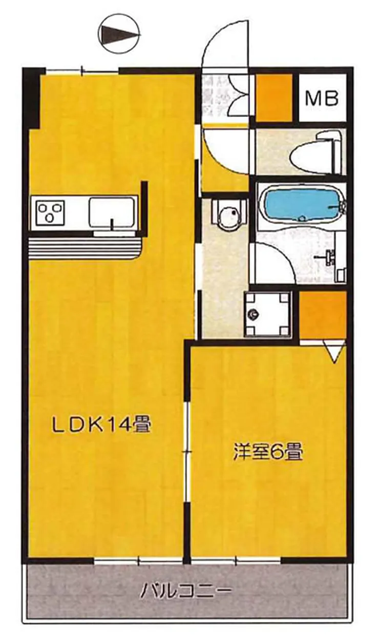 ハイツ小林（清水が丘1）（東府中駅・T1-1987）の間取り図