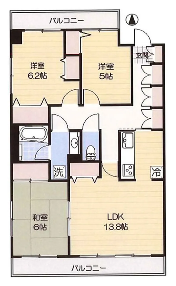 ルーエハイム府中（T3-2032）の間取り図