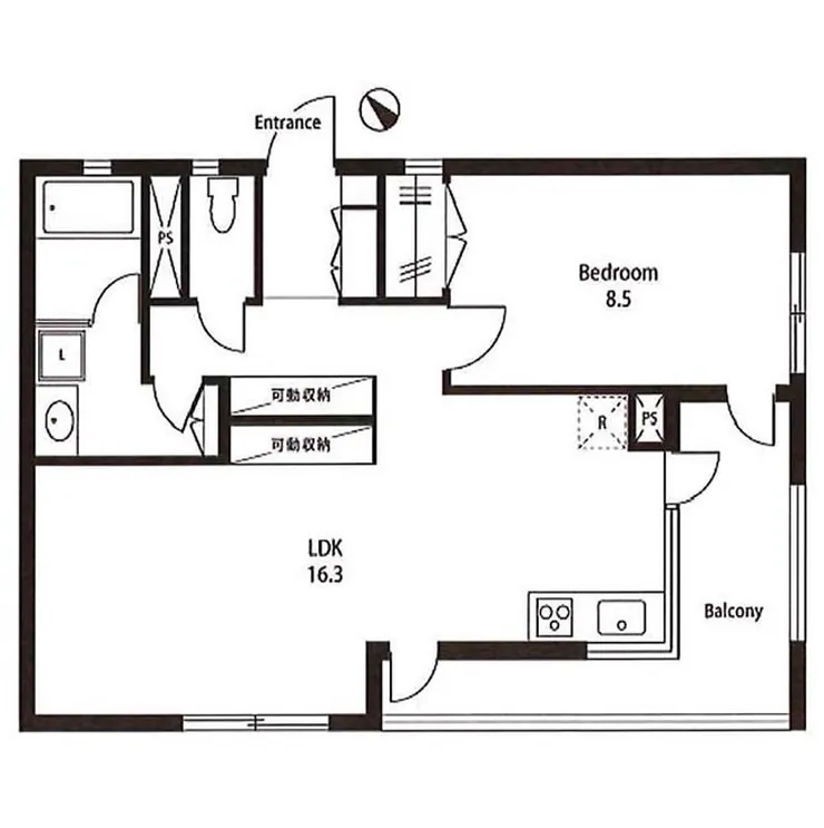 柿の木コート（府中駅・T1-2071）の間取り図