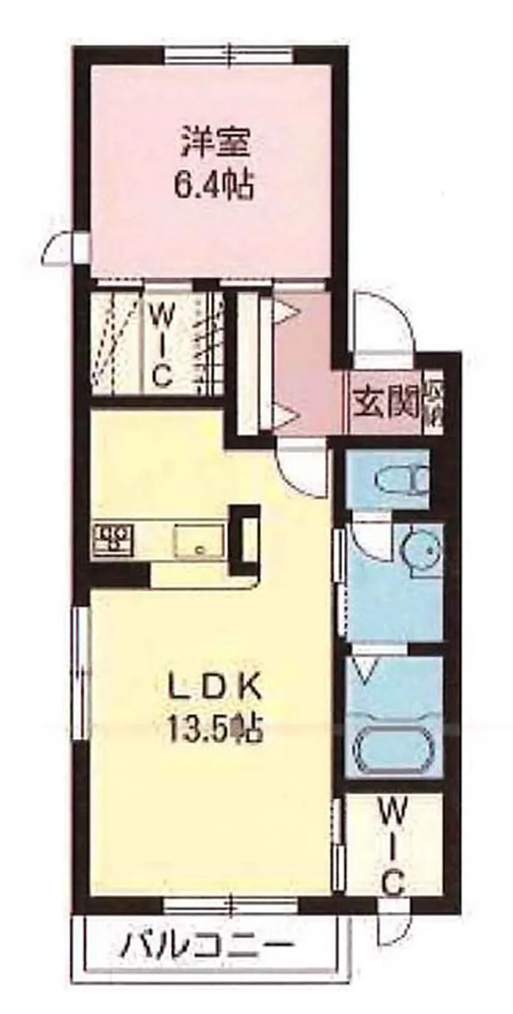 カトルセゾンウエスト（東府中駅・T1-2170）の間取り図