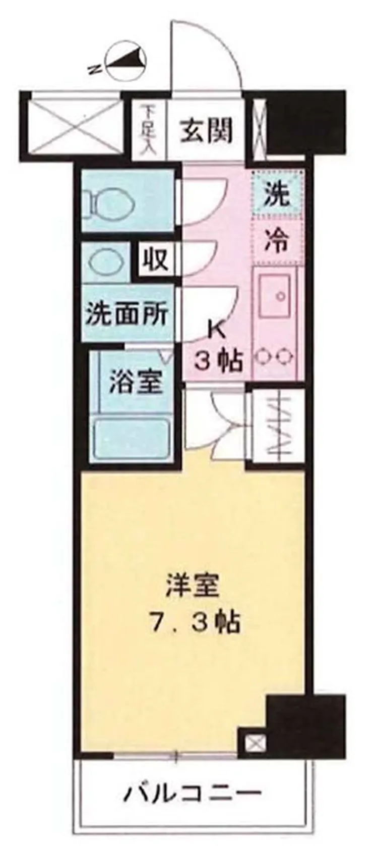 アコルト府中緑町（T1-2456）の間取り図