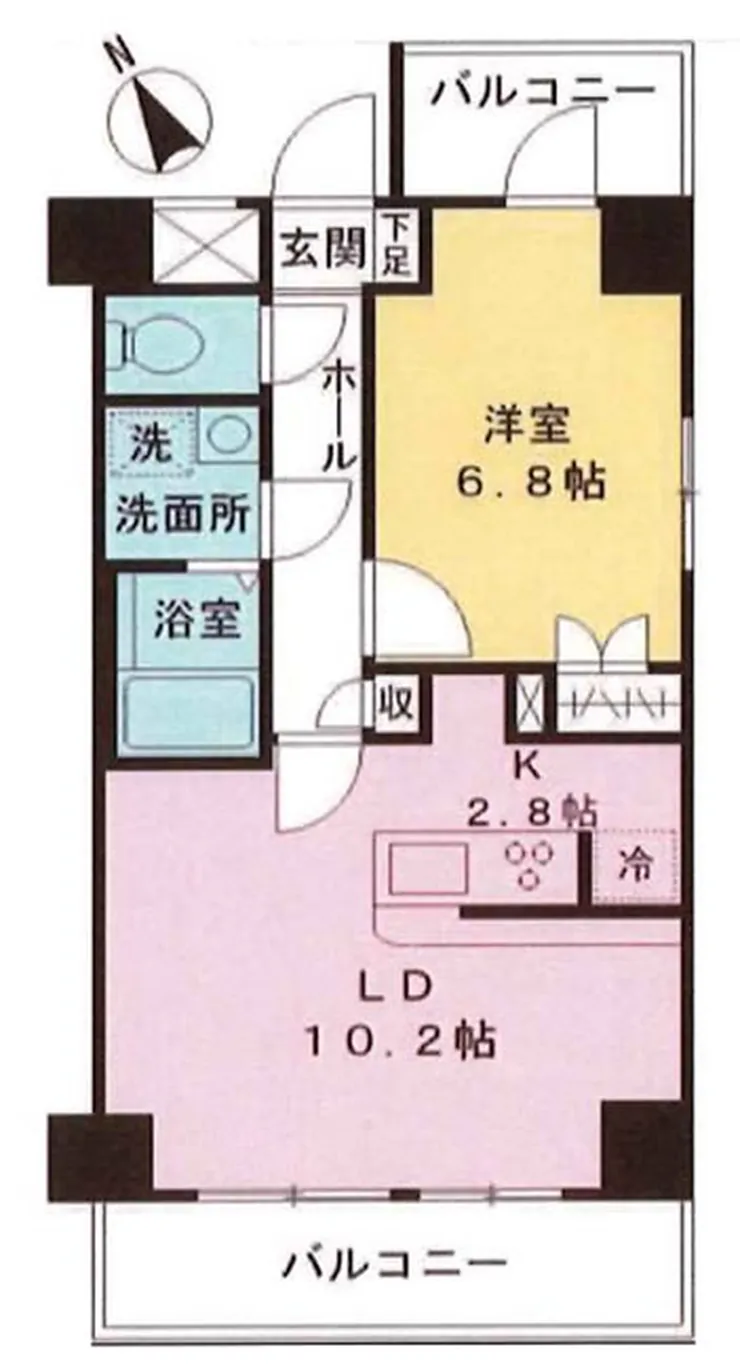 アコルト府中緑町（T1-2458）の間取り図