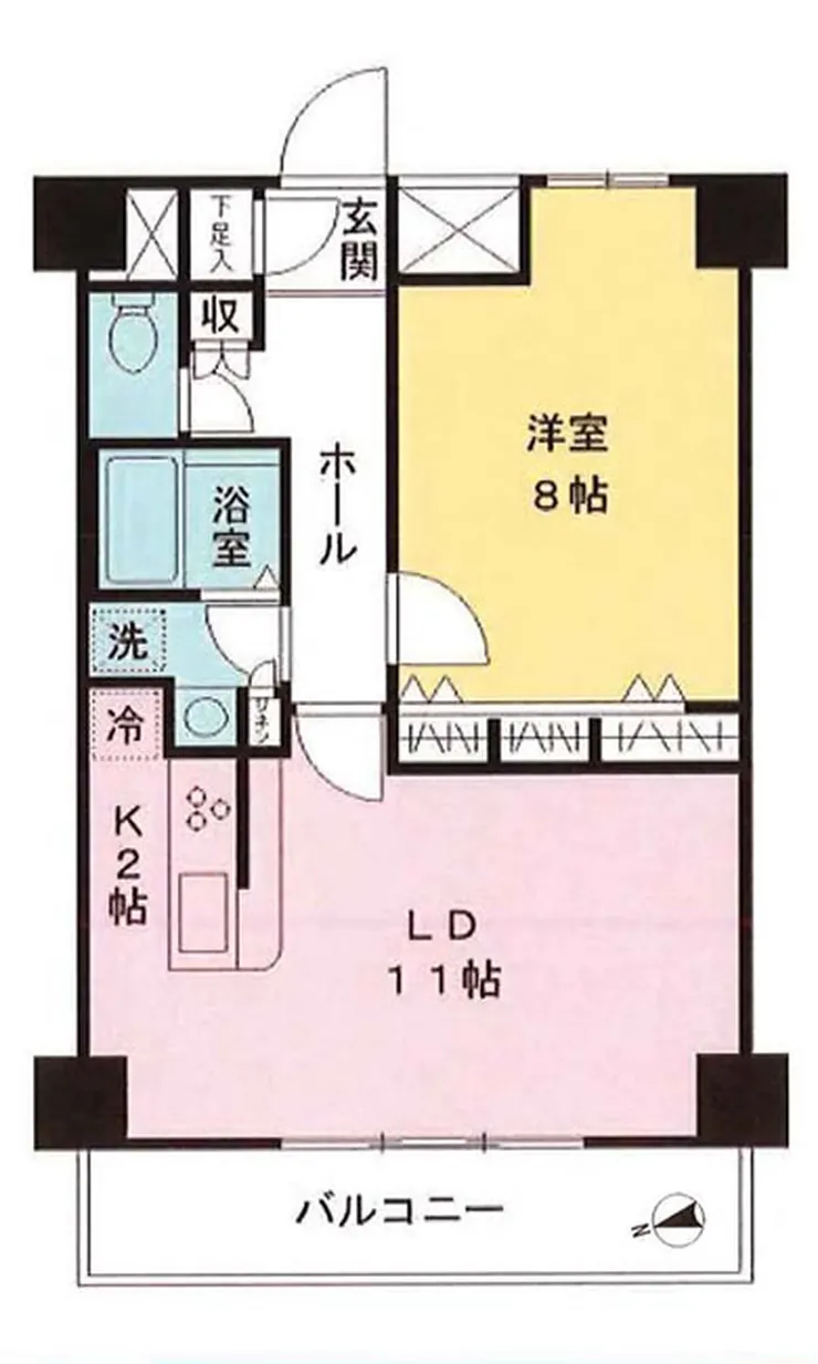 アコルト府中緑町（T1-2459）の間取り図