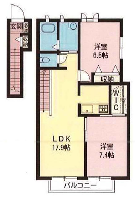クレール高倉の間取り