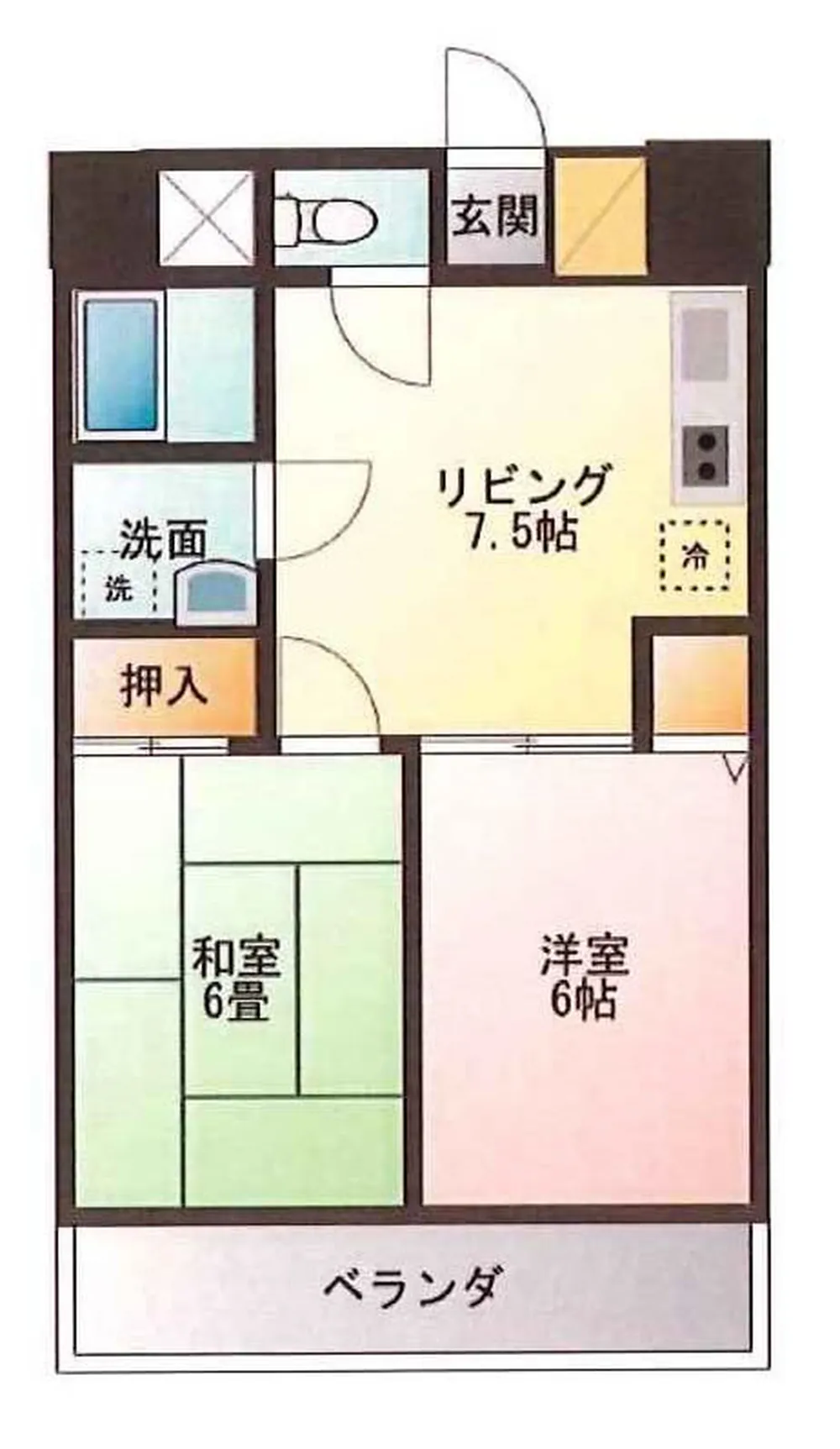 芝嵜ビル（分倍河原駅・T2-2555）の間取り図