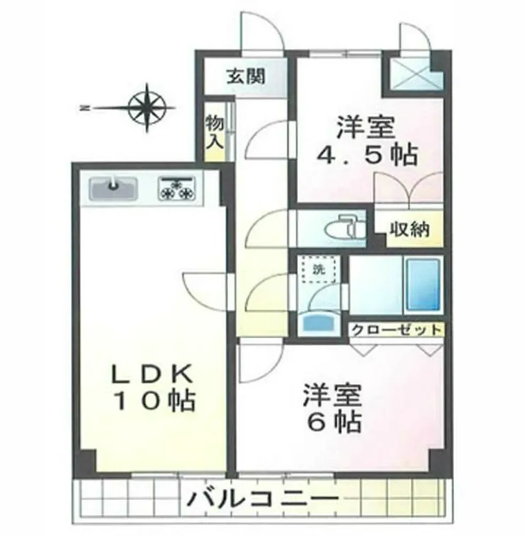 ボニータ府中（府中本町駅・T2-2565）の間取り図