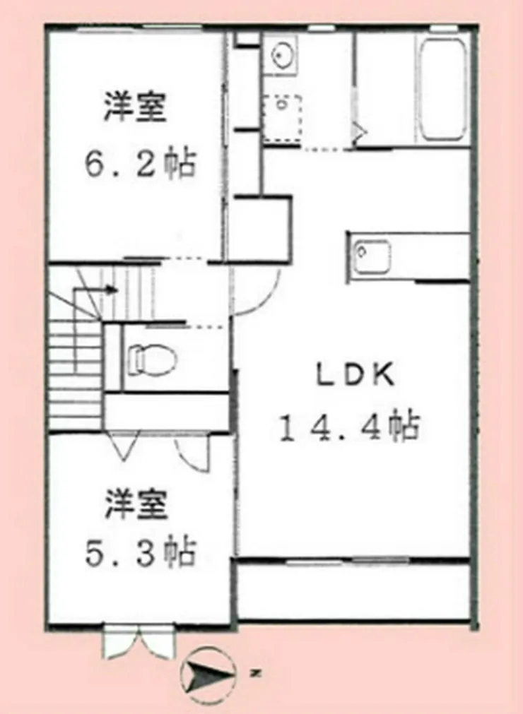 ラプラスエフ（武蔵野台駅・T2-2606）の間取り図