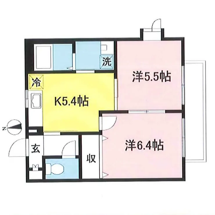 ドエルノース（武蔵野台駅・T2-2649）の間取り図