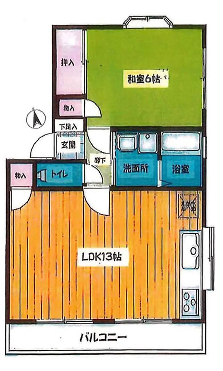 トライアンハイツ（武蔵野台駅・T1-274）の間取り図