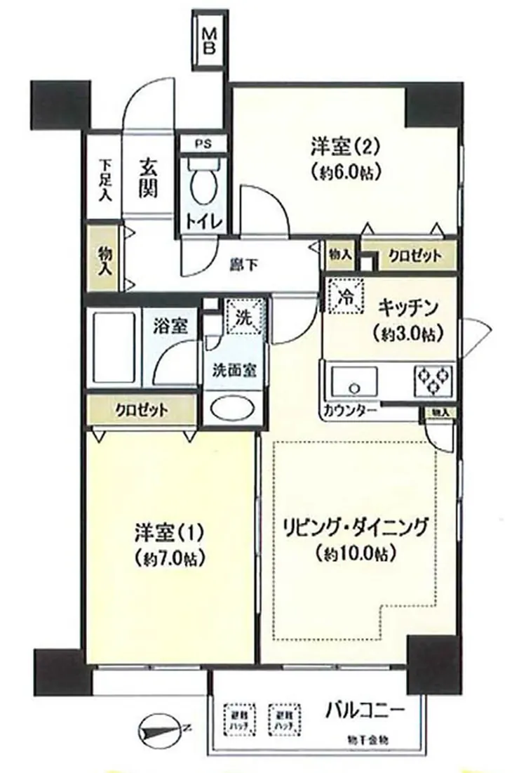 デュオ府中駅前（T1-2741）の間取り図