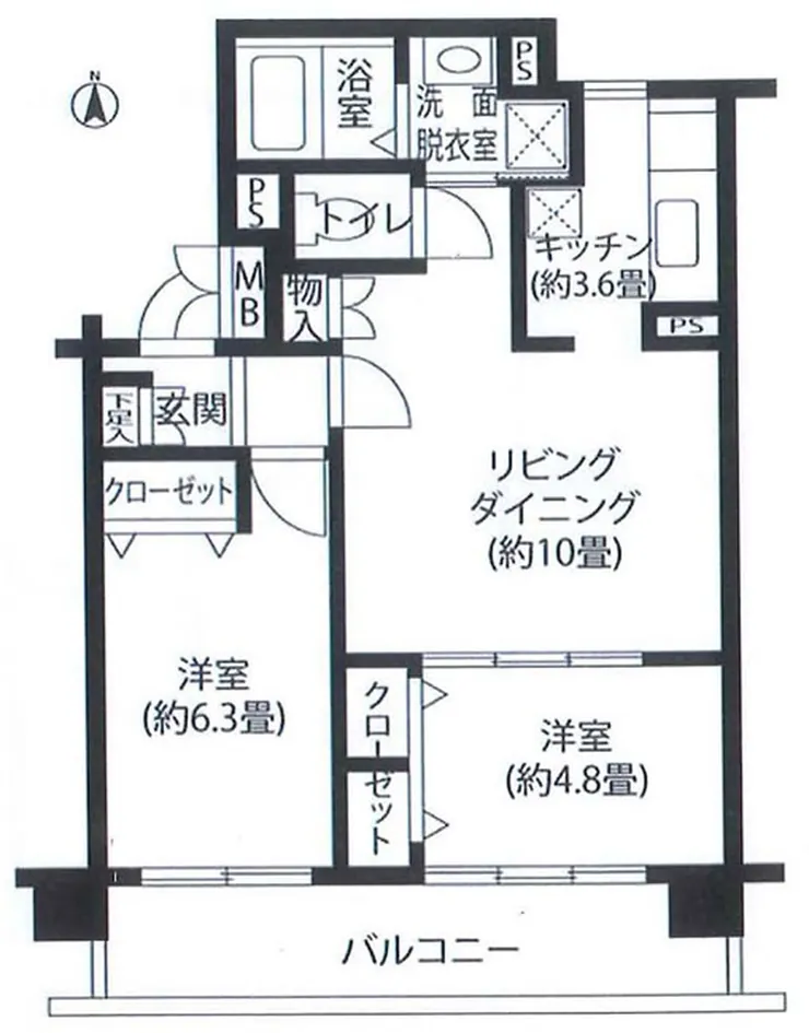 リンデンハイム（若松町2）（東府中駅・T2-2863）の間取り図