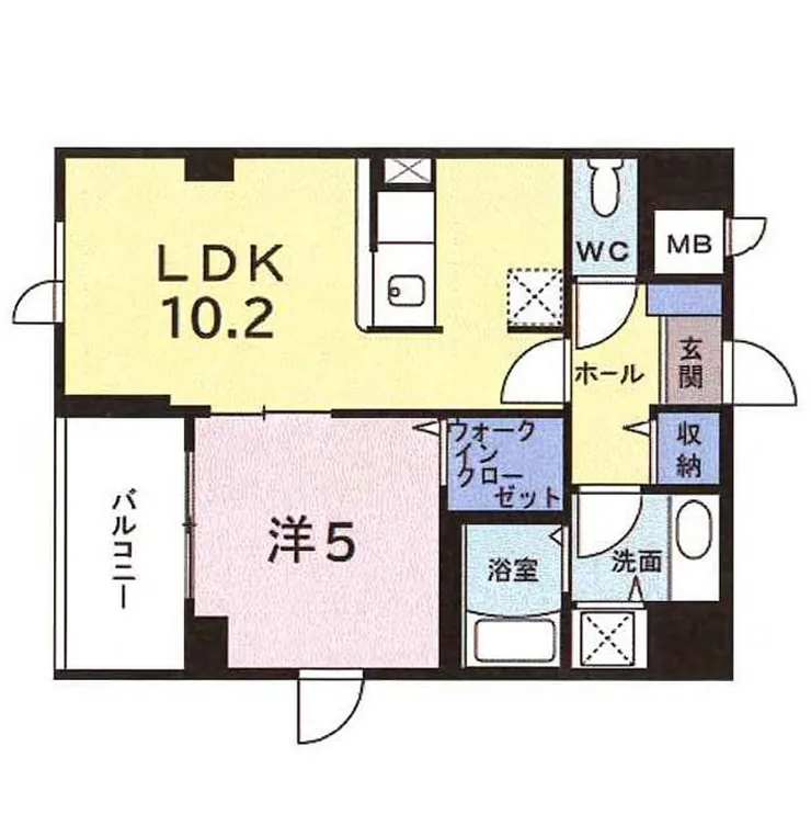 ボガータ（多磨霊園駅・T1-2965）の間取り図