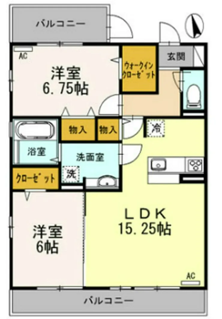アリウール（多磨霊園駅・T2-2988）の間取り図