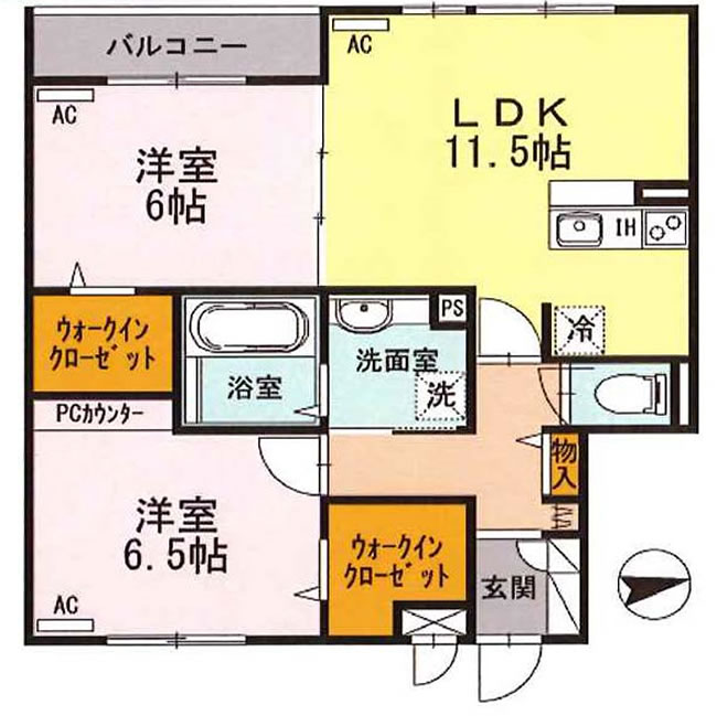 ローズスクエア府中の間取り