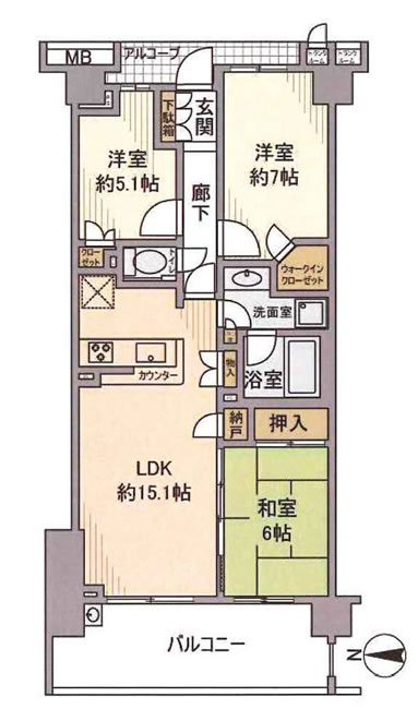 プラウドシティ府中の間取り