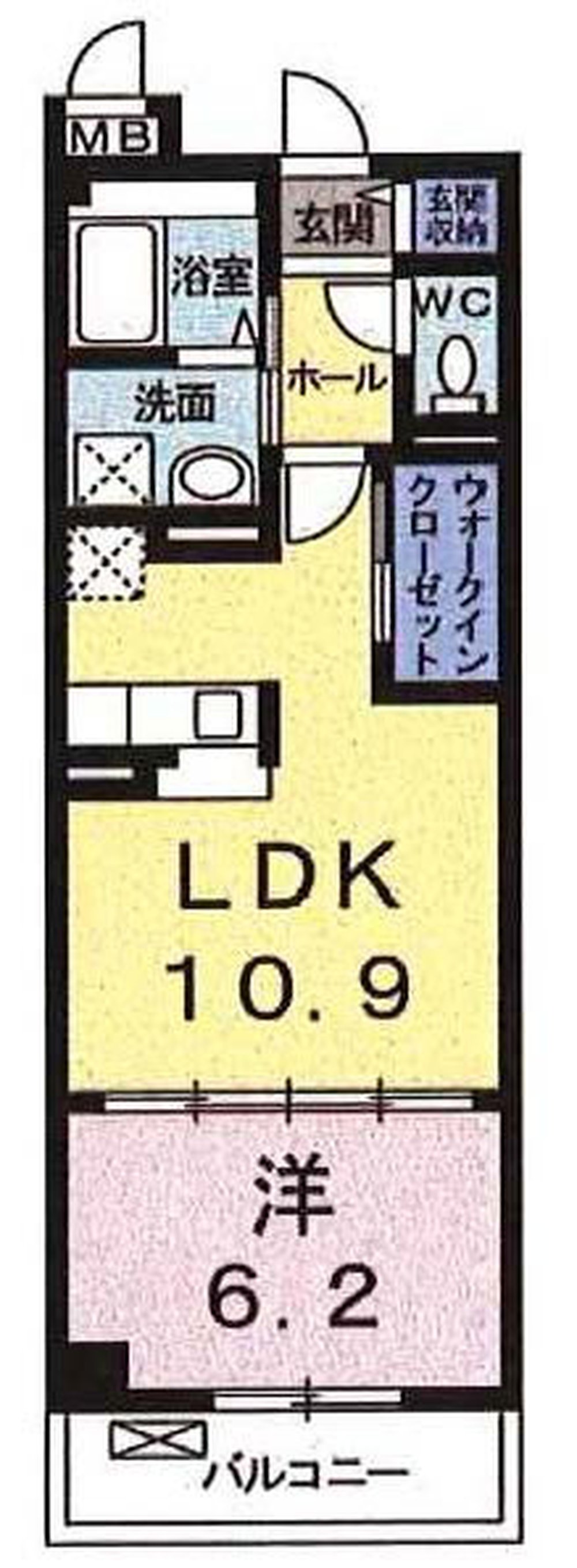 ベルソレイユ（東府中駅・T1-3091）の間取り図