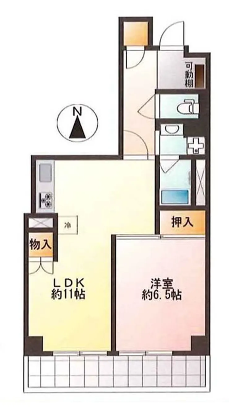 府中スカイハイツ（T1-3156）の間取り図