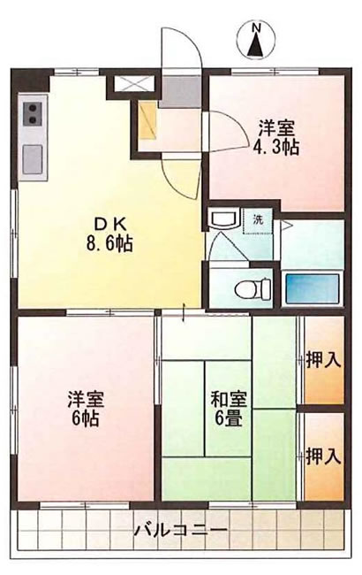 ウィルアトラス（東府中駅・T3-3178）の間取り図