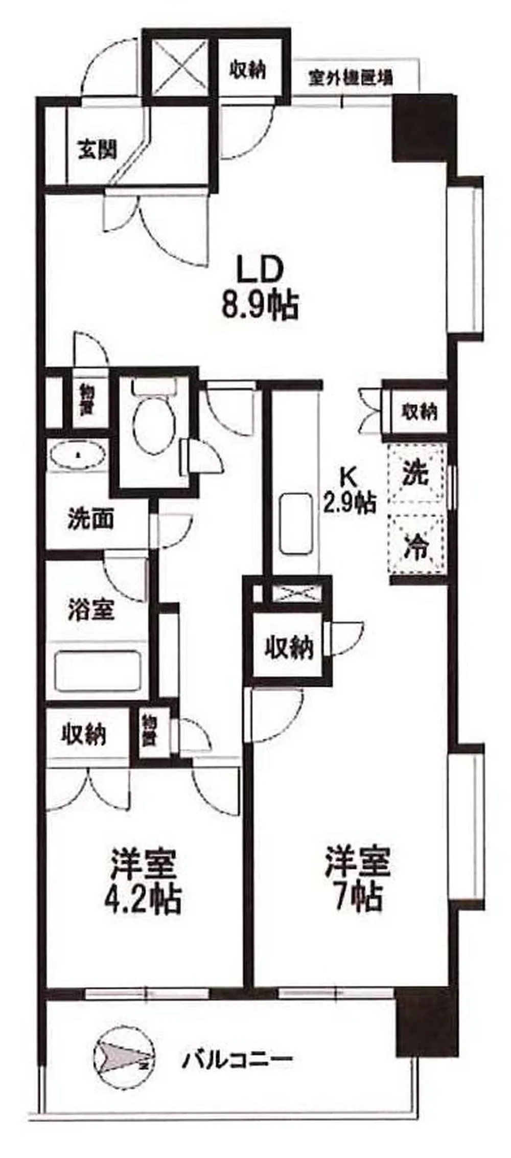 ダイナシティ府中（T2-3248）の間取り図
