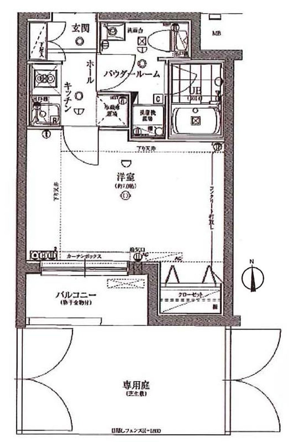 スパシエアルカーノ府中（東府中駅・T1-3288）の間取り図