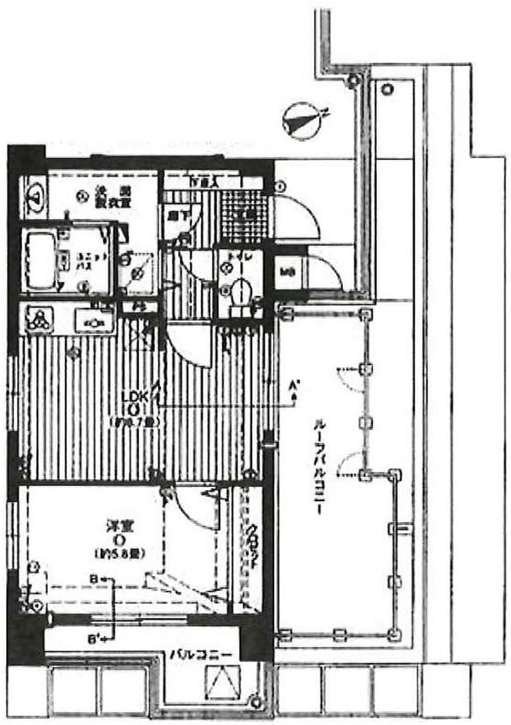 セザール府中中河原（T1-3308）の間取り図